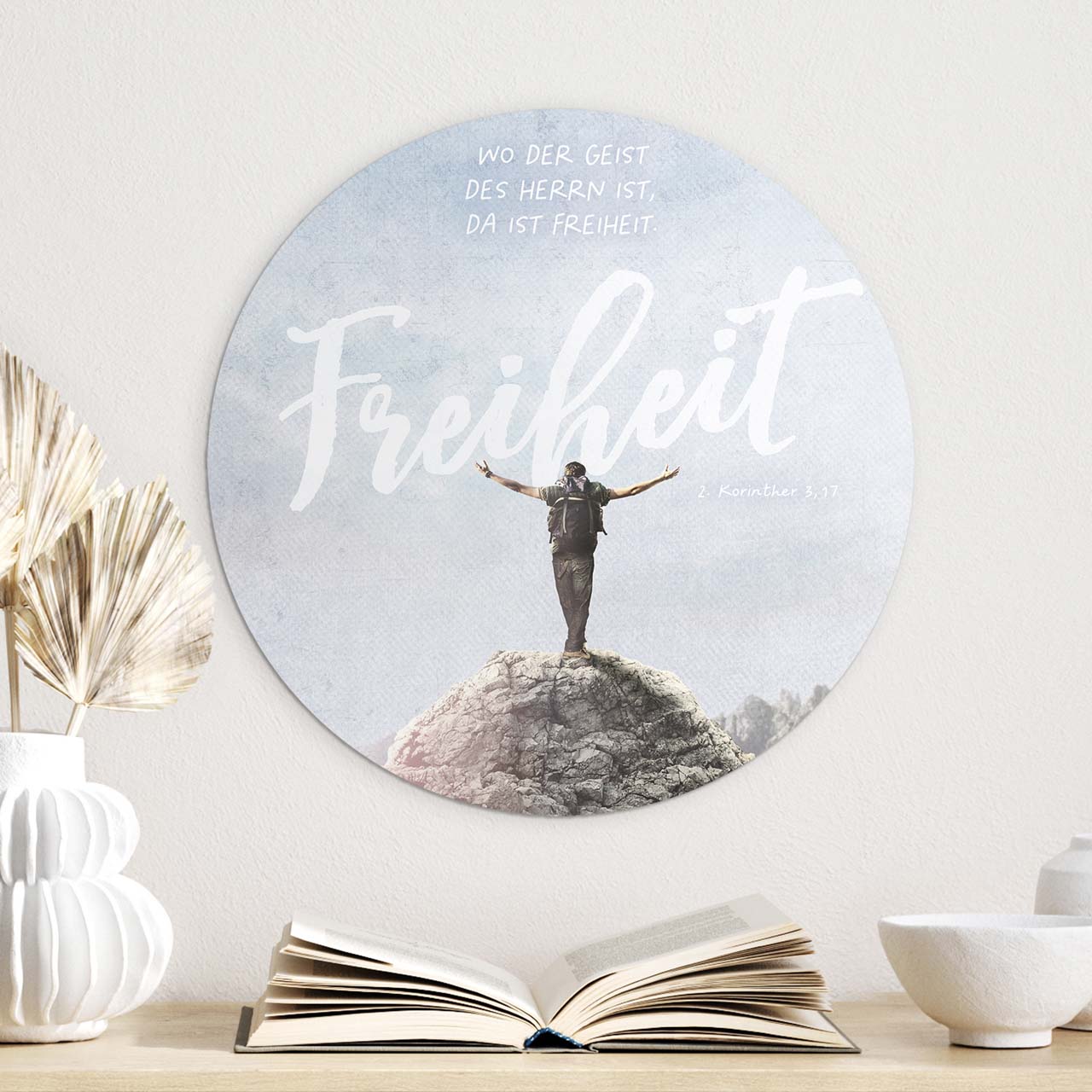 Wandschmuckbild Freiheit 40 cm -  (40 cm Durchmesser)