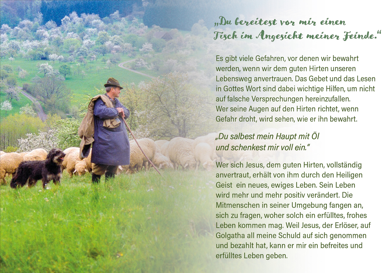 Grußheft Psalm 23 - für alle Tage -  (14,8 x 10,5 cm)