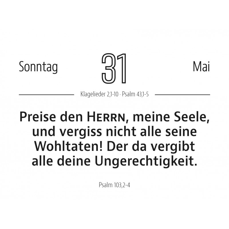 Gottes Wort für jeden Tag 2027 – Abreißkalender mit Rückwand