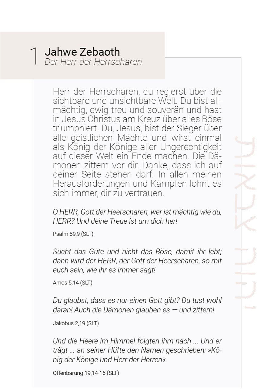 30 starke Namen Gottes fürs Gebet -  Anlass: Gebet Autor: Anna Scholdei (10,5 x 14,8 cm)