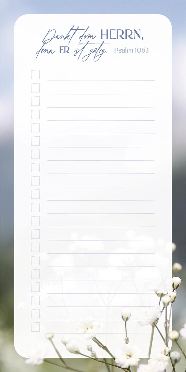Alltagshelfer - dein Block für Einkäufe -  (10 x 21 x 0,5 cm)