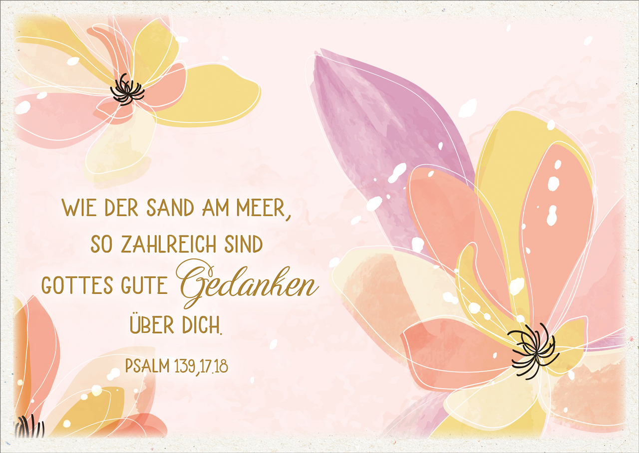 Postkarte Gottes gute Gedanken -  (14,8 x 10,5 cm)