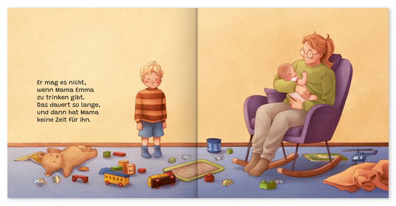 Leo und Emma (Eifersucht) -  Autor: Sabine Kähler - Hardcover 1. Auflage (22,5 x 22,1 x 1,5 cm)