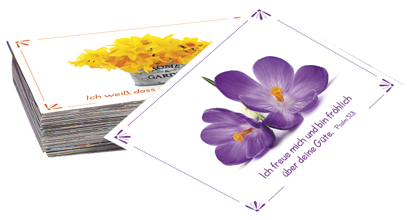 Neujahrslose Blumen -  (9,8 x 6,8 cm)