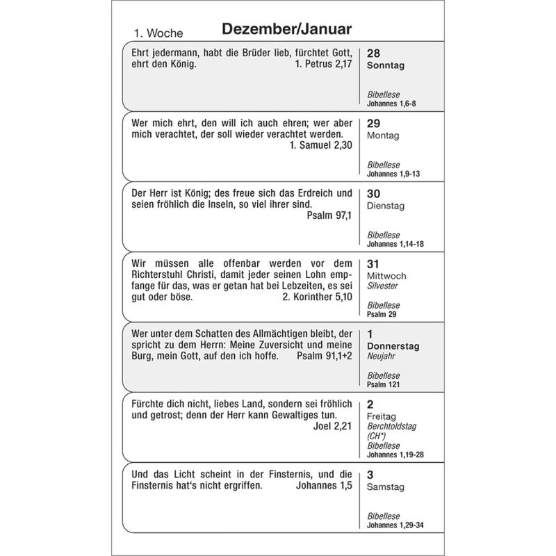 Gottes Wort für jeden Tag 2026 -  (9 x 15 cm)