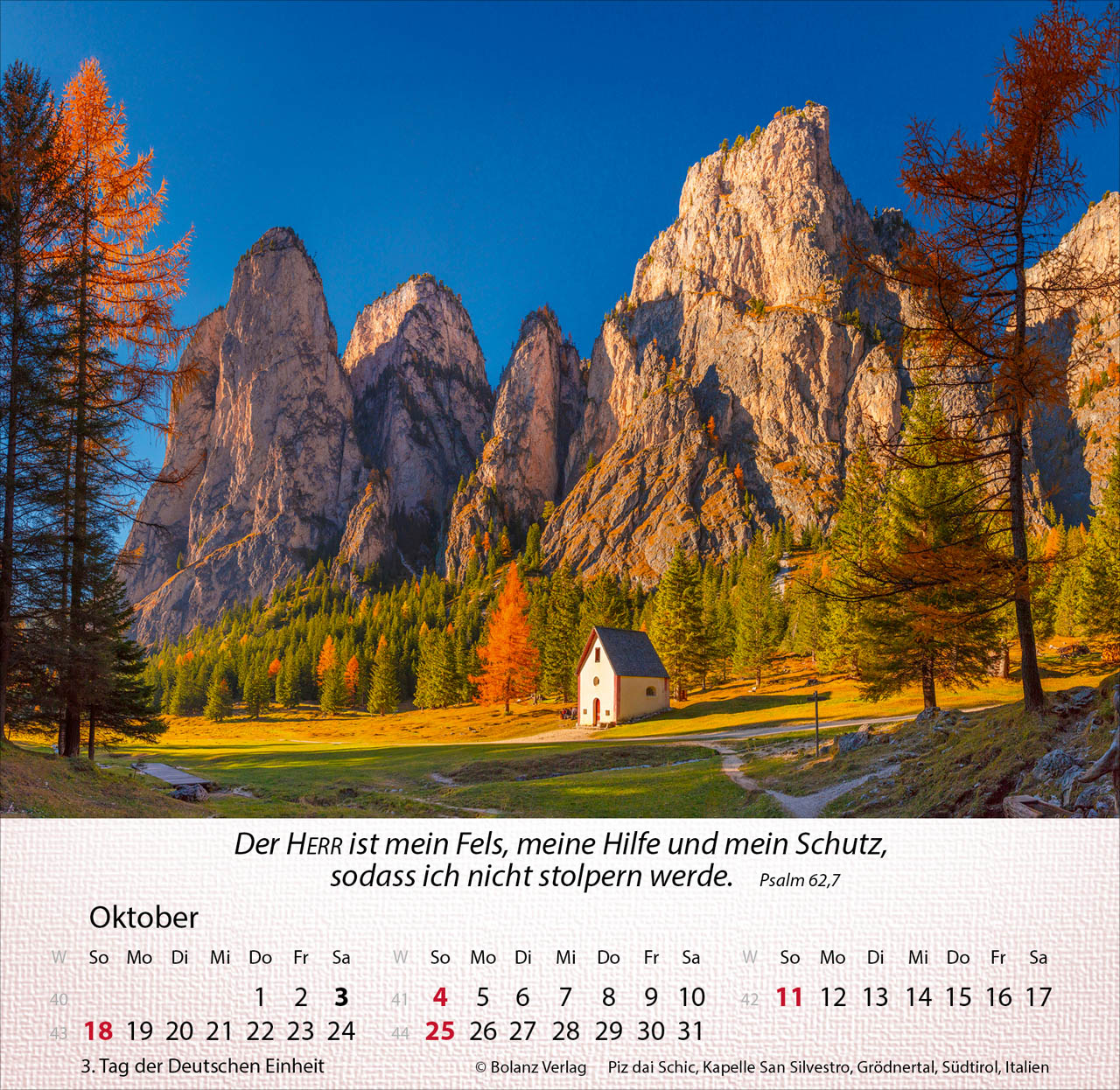 Berge 2026 - Tischkalender