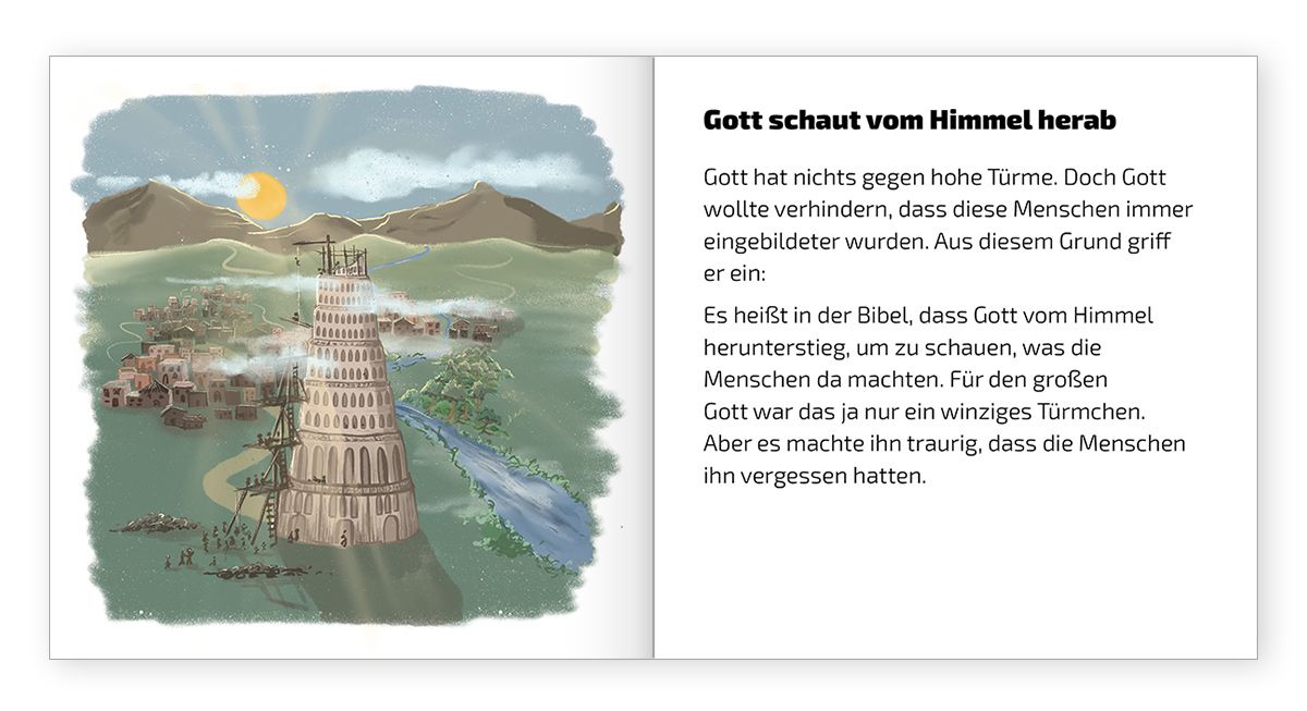 Turmbau zu Babel - Eine Geschichte aus der Bibel -  Autor: Irene Frei - Geheftet 1. Auflage (12 x 12)