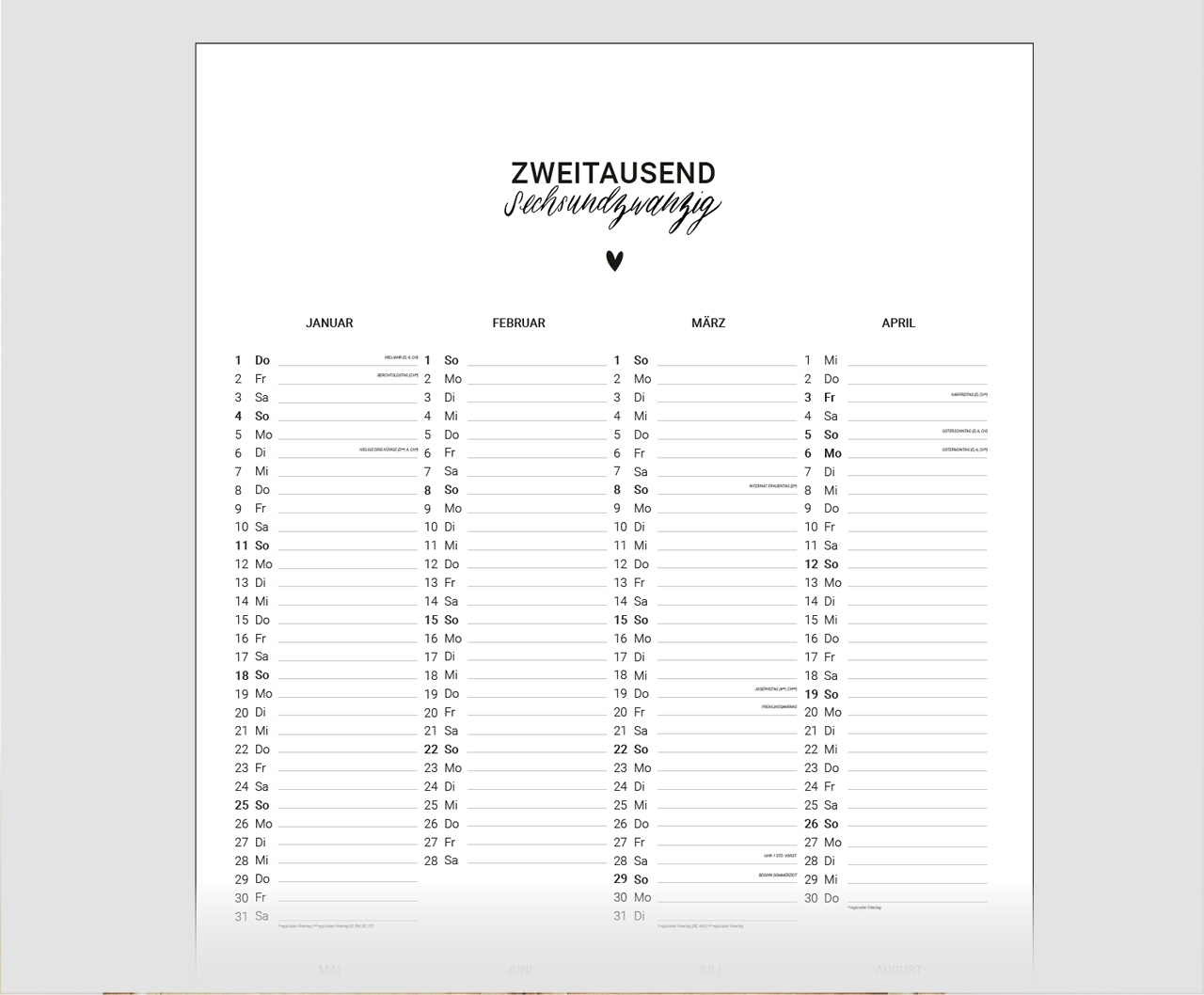 Zweitausendsechsundzwanzig Poster