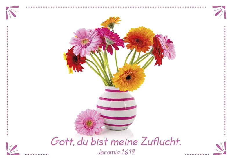 Neujahrslose Blumen -  (9,8 x 6,8 cm)