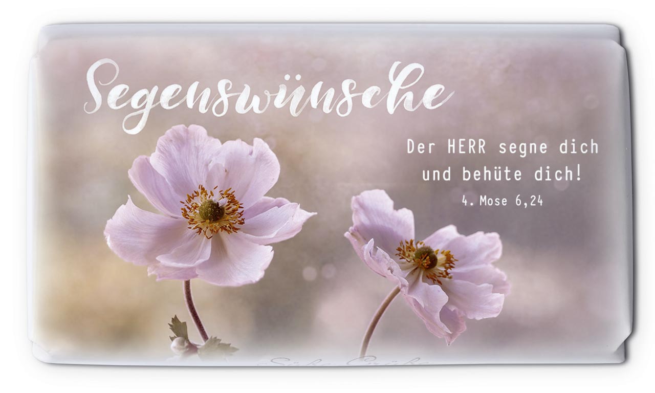 Schokolade Segenswünsche -  Anlass: Geburtstag (9,5 x 5,5 cm)