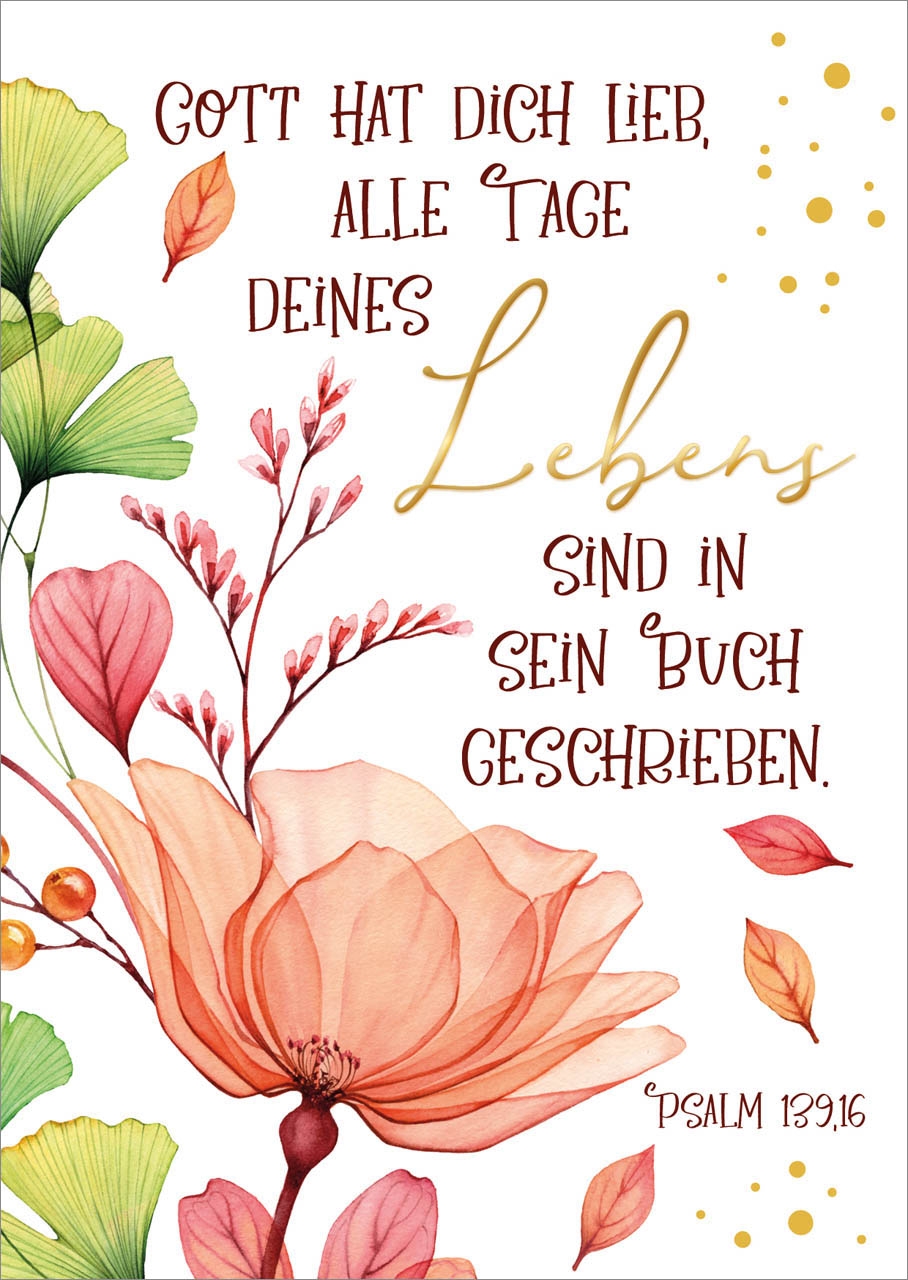 Postkarte Tage deines Lebens -  (10,5 x 14,8 cm)