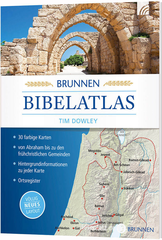 Brunnen Bibelatlas -  Autor: Tim Dowley - Geheftet 8. Auflage (19,5 x 26,5 x 0,3 cm)