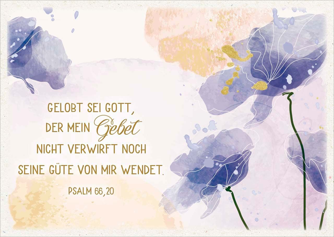 Postkarte Gelobt sei Gott -  (14,8 x 10,5 cm)