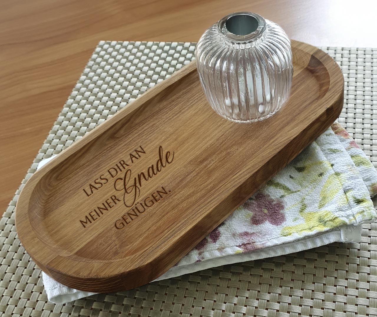 Holztablett Gnade