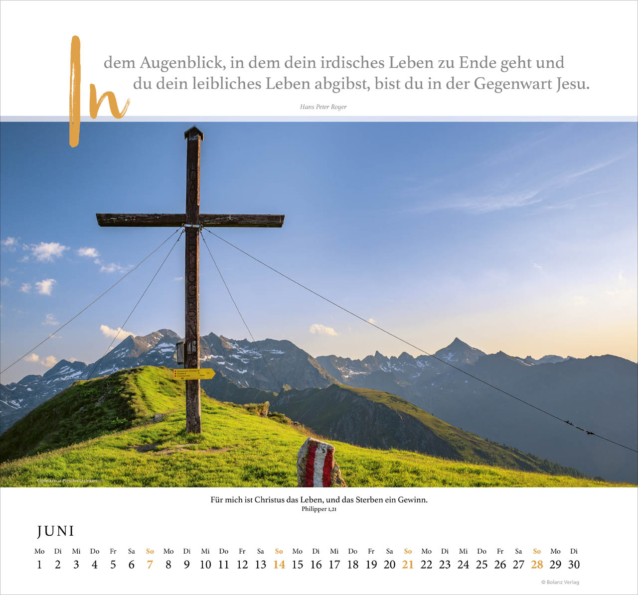 Fels meiner Stärke -Wandkalender 2026