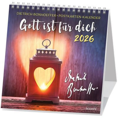Gott ist für dich 2026 -  Autor: Dietrich Bonhoeffer (16 x 16 cm)