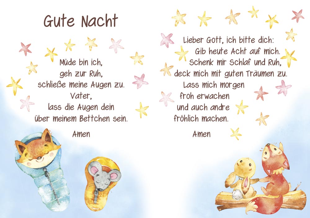 Grußheft  mit Kindergebeten -  (10,5 x 14,8 cm)