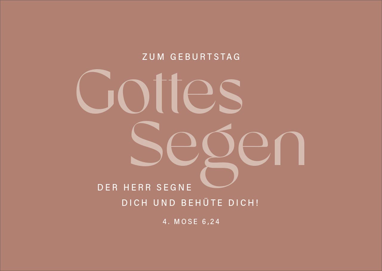 Postkarte Zum Geburtstag Gottes Segen -  (14,8 x 10,5 cm)