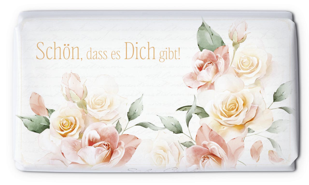 Schokolade Rosen -  (9,5 x 5,5 cm)