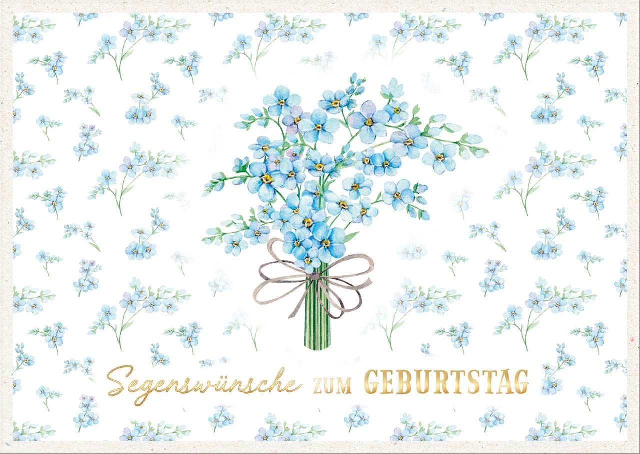 Postkarte Vergissmeinnicht -  Anlass: Geburtstag (14,8 x 10,5 cm)