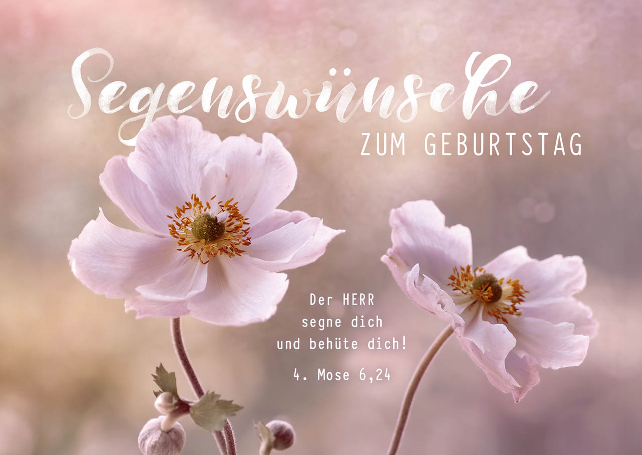 Postkarte Segenswünsche zum Geburtstag -  Anlass: Geburtstag (14,8 x 10,5 cm)