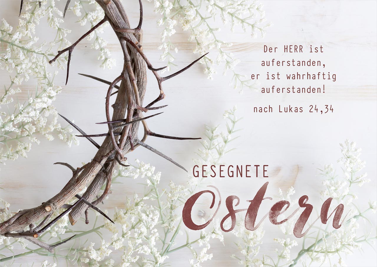 Postkarte Dornenkrone Ostern -  Anlass: Ostern (14,8 x 10,5 cm)