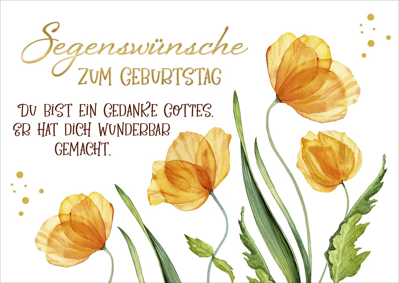 Postkarte Segenswünsche zum Geburtstag Lovely -  Anlass: Geburtstag (14,8 x 10,5 cm)