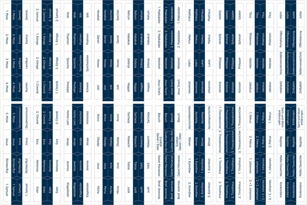 Bibel-Griffregister blau -  2. Auflage (10,3 x 29,5 x 0,2 cm)