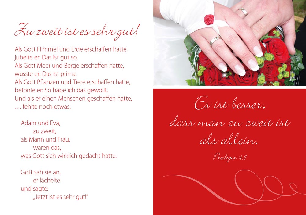 Grußheft Hochzeit