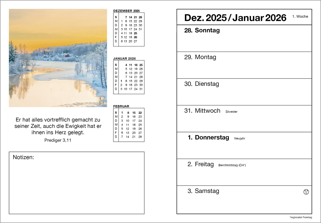 Farbfoto-Agenda 2026