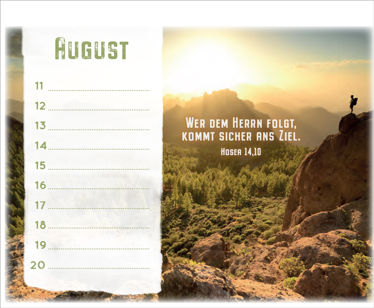 Geburtstagskalender Wo der Geist des Herrn ist -  Anlass: Geburtstag (14,8 x 12 cm)