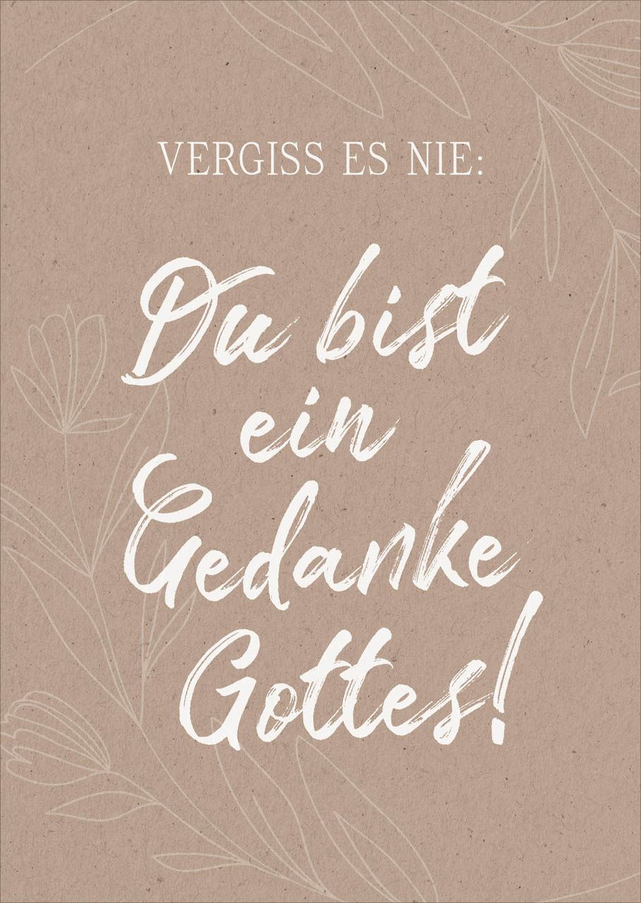 Postkarte Gedanke Gottes -  Anlass: Geburtstag (10,5 x 14,8 cm)