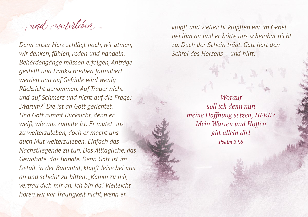 Grußheft - Mit Hoffnung leben -  Anlass: Trost Autor: Erich Remmers (10,5 x 14,8 cm)