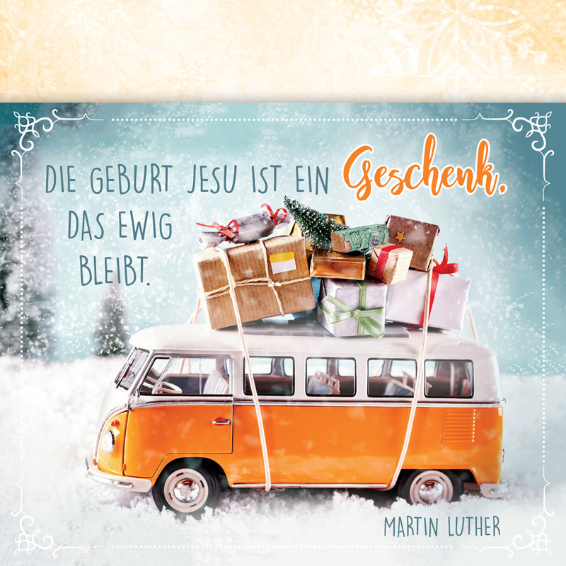Miniaufstellbuch Denn es ist Weihnachtszeit -  Anlass: Weihnachten (10,5 x 10,5 cm)