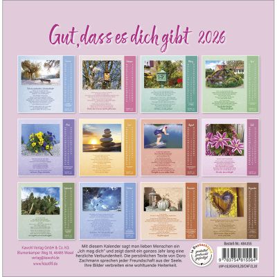 Gut, dass es dich gibt 2026 -  Autor: Doro Zachmann (16 x 16 cm)