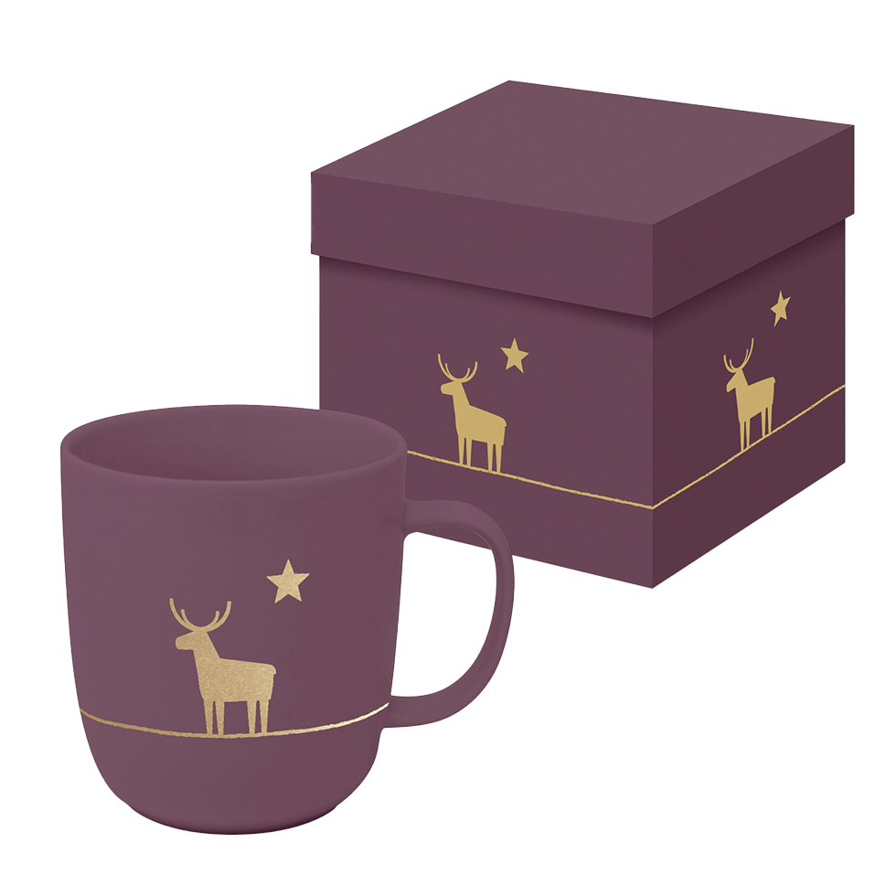 Tasse im Geschenkkarton - Hirsch