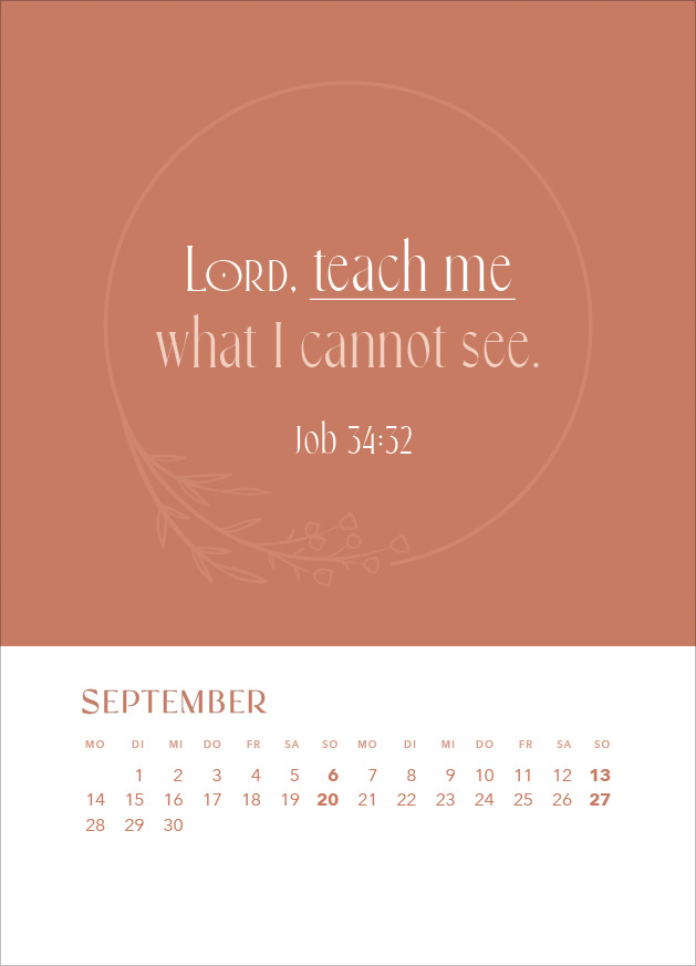 Hoffnung für immer 2026 - Tischkalender mit Holzaufsteller