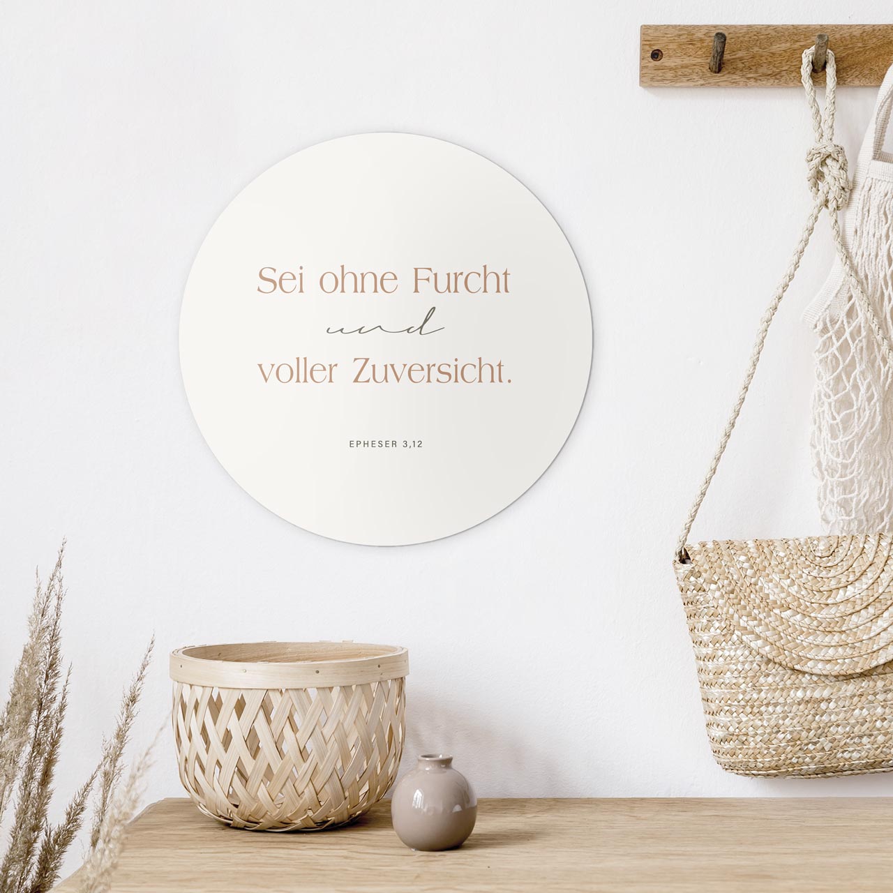 Wandschmuckbild Zuversicht 25 cm -  (25 cm Durchmesser)