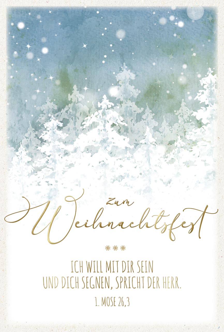 Minikarten Weihnachten mit Typografie -  Anlass: Weihnachten (7,2 x 10,5 cm)