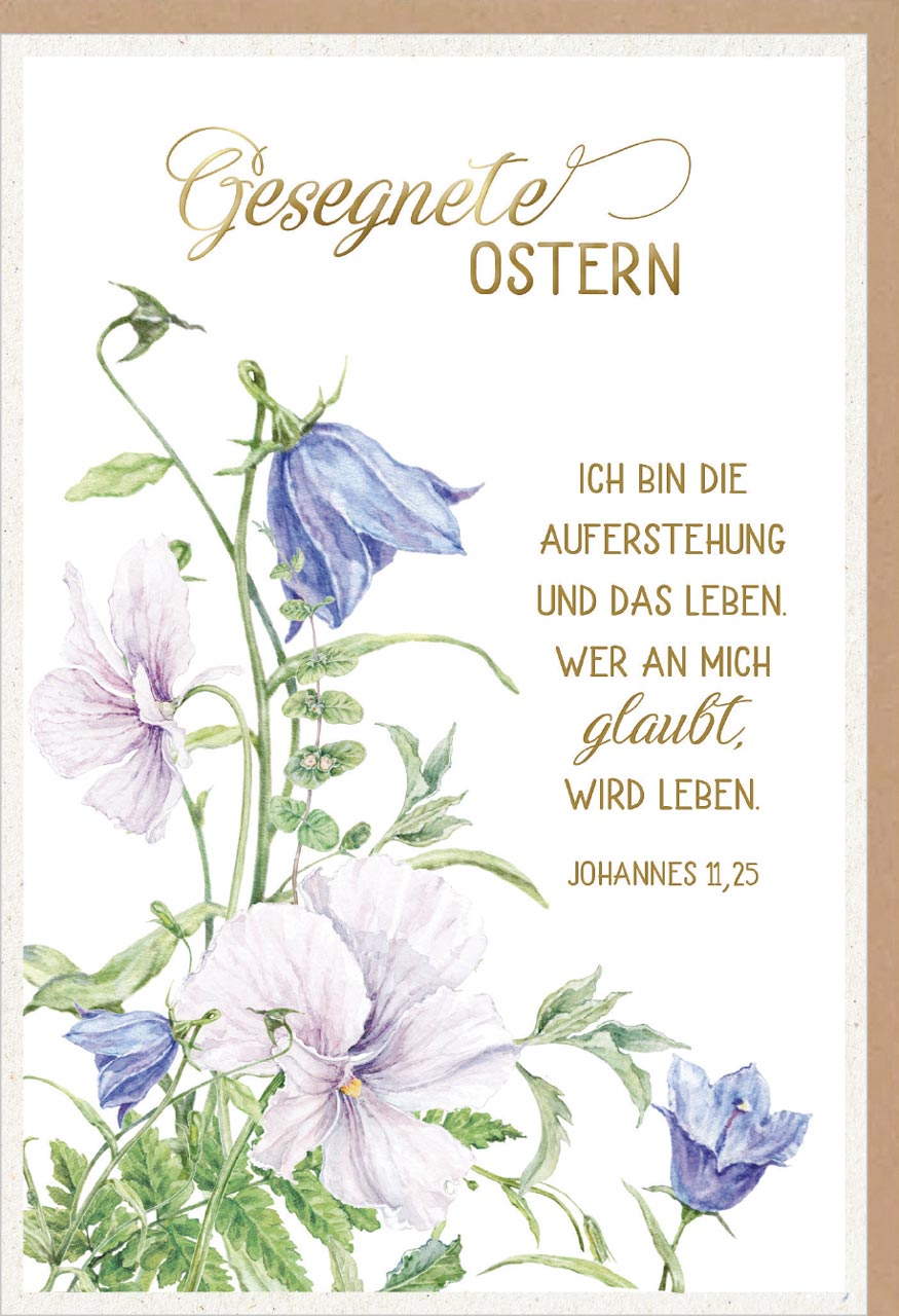 Faltkarte Ostern - Gesegnete Ostern -  Anlass: Ostern (11,5 x 17 cm)