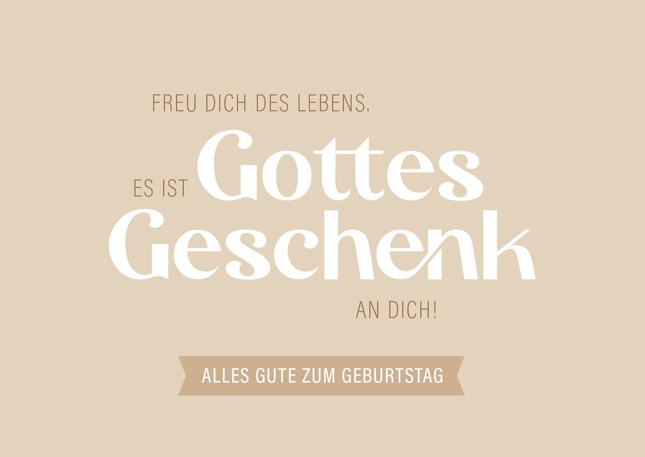 Postkarte Gottes Geschenk an Dich -  Anlass: Geburtstag