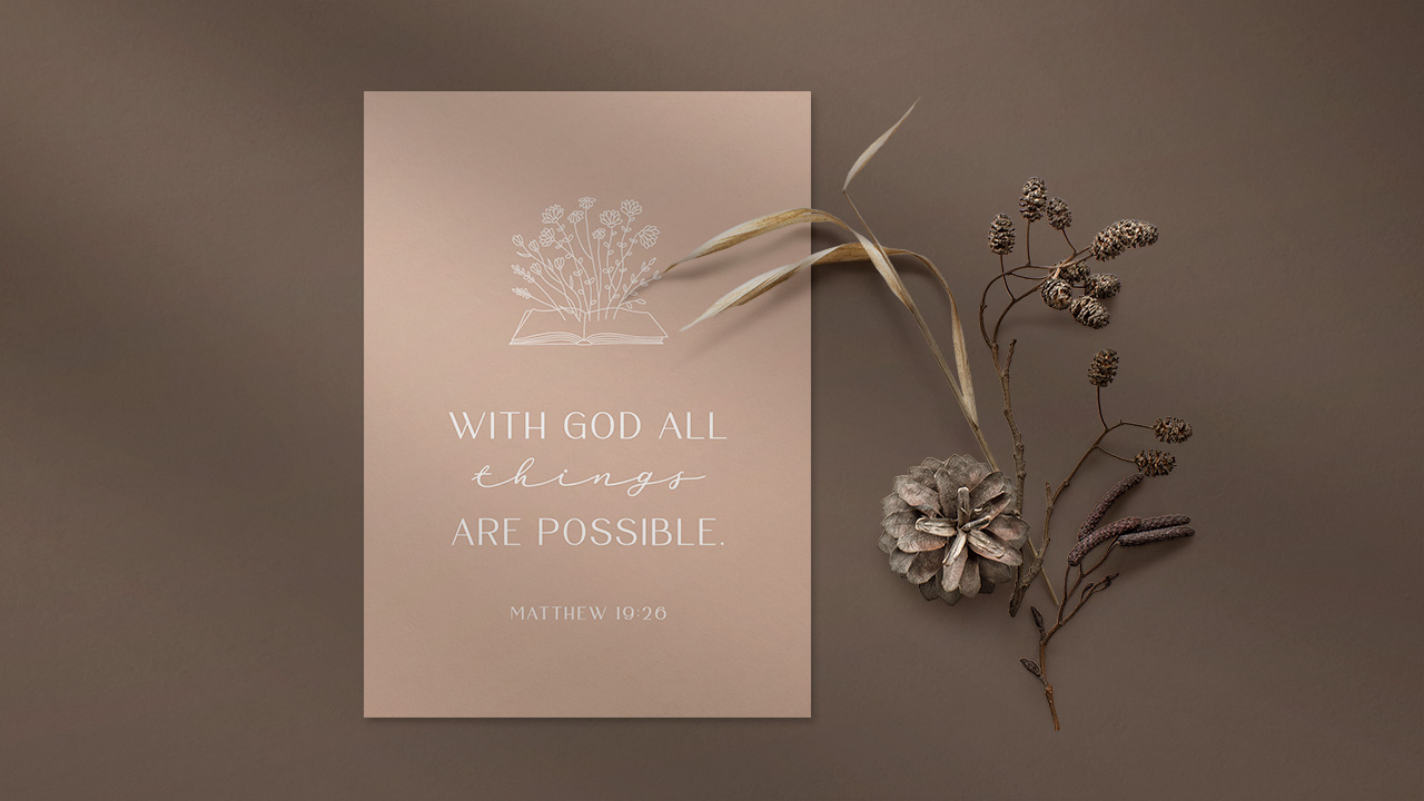 Postkarte with God -  (10,5 x 14,8 cm)
