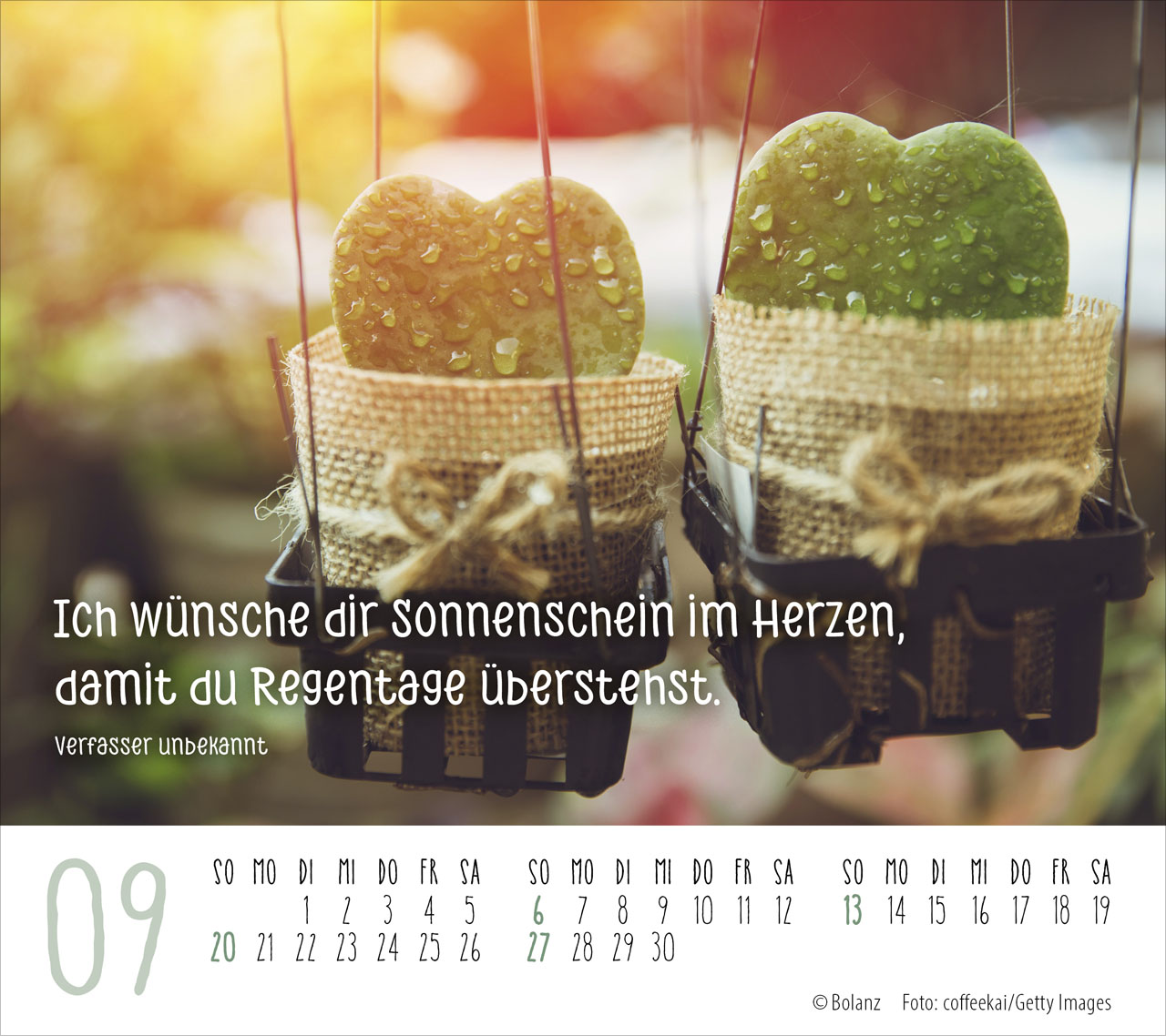 Gute Wünsche für Dich 2026 - Tischkalender