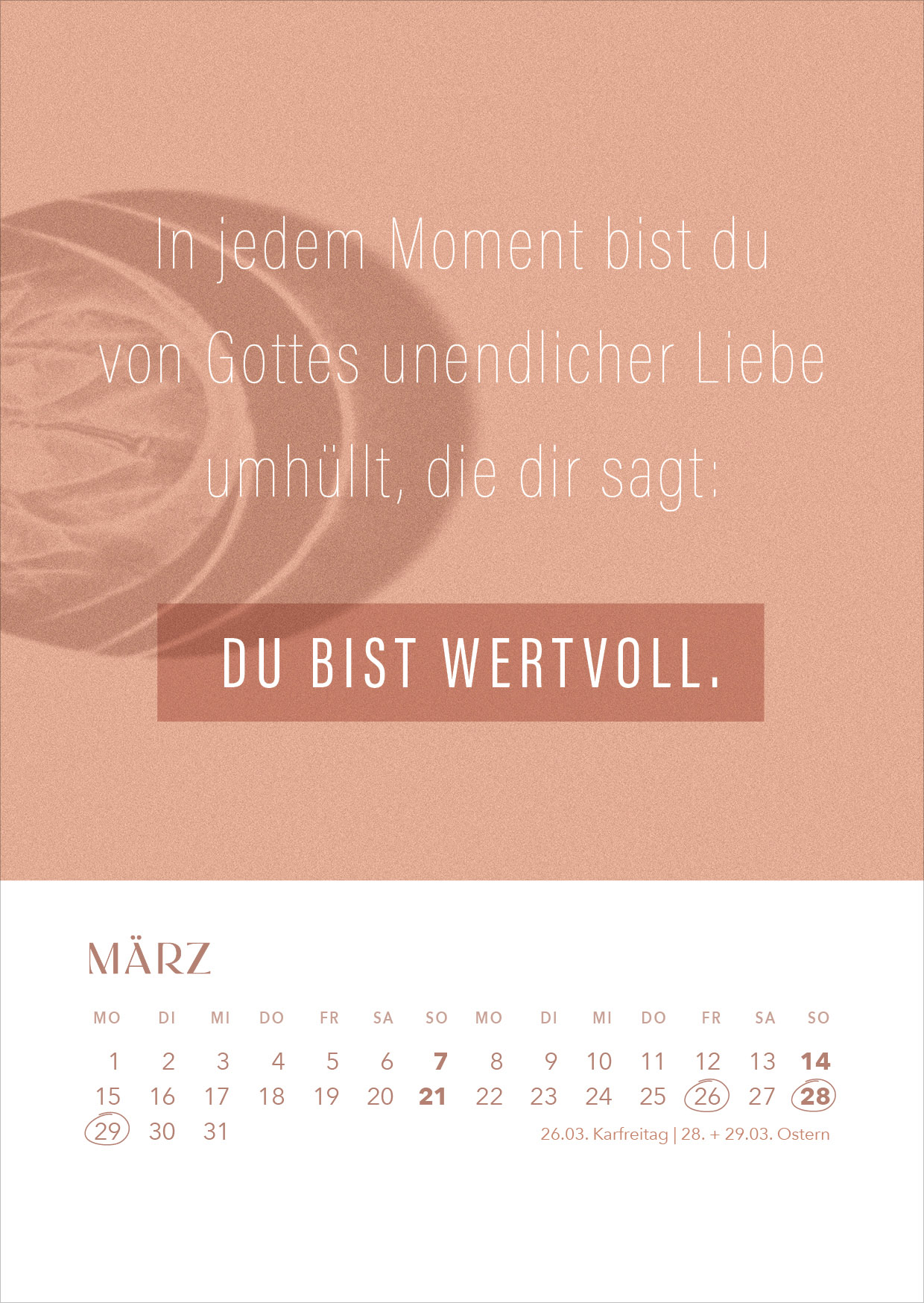 Hoffnung für immer 2027 – Tischkalender mit Holzaufsteller