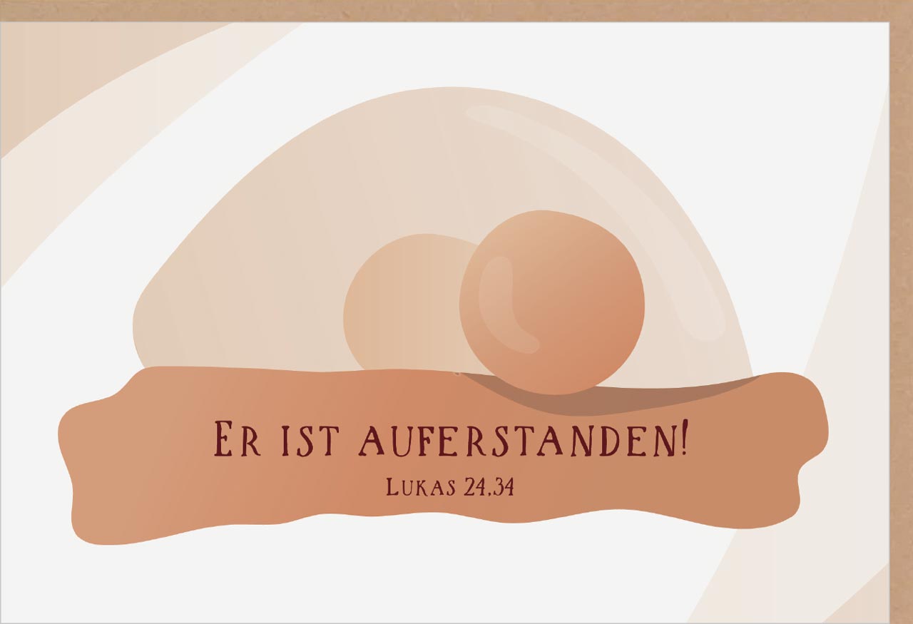 Faltkarte Ostern - Er ist auferstanden! -  Anlass: Ostern (17 x 11,5 cm)