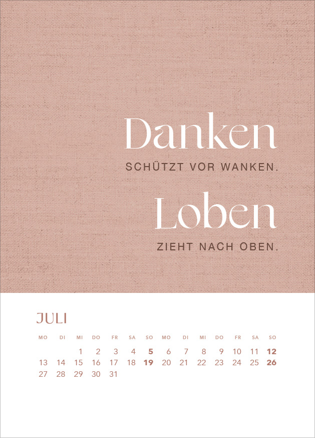 Hoffnung für immer 2026 - Tischkalender mit Holzaufsteller