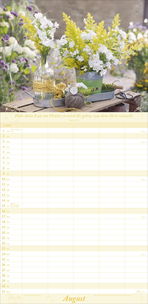 Gartenfreude - Familienplaner 2026