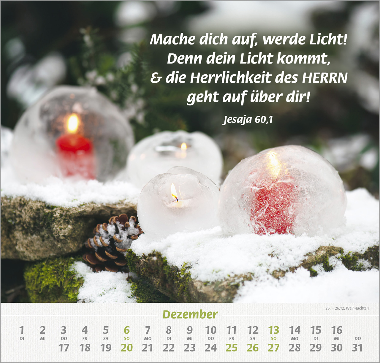 Denn du bist bei mir Wandkalender 2026