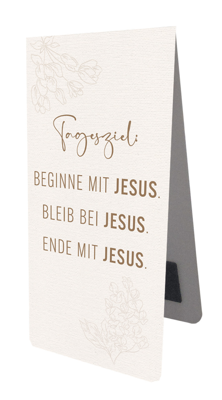 Magnetlesezeichen Tagesziel: Jesus -  Anlass: Konfirmation (4,5 x 9,5 cm)