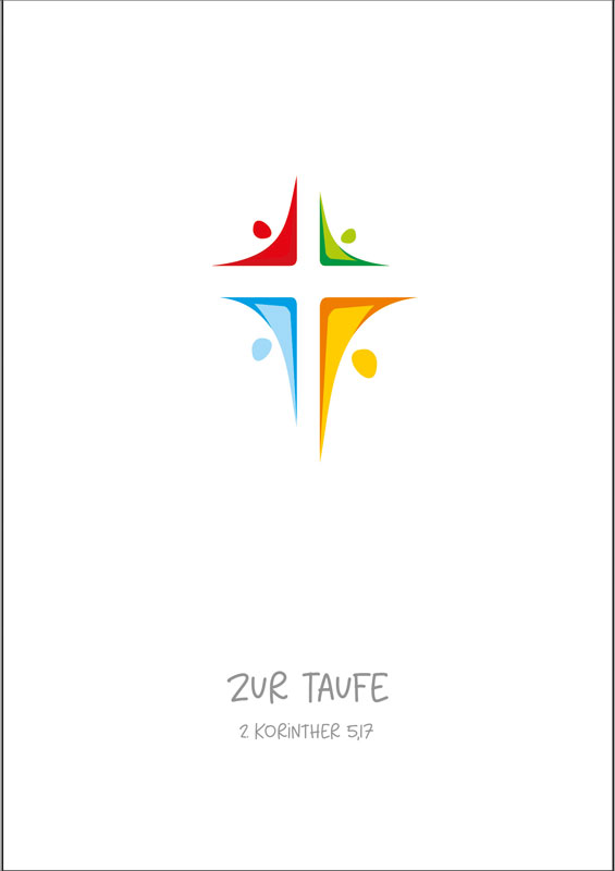 Faltkarte Zur Taufe Kreuz -  Anlass: Taufe (12 x 17 cm)